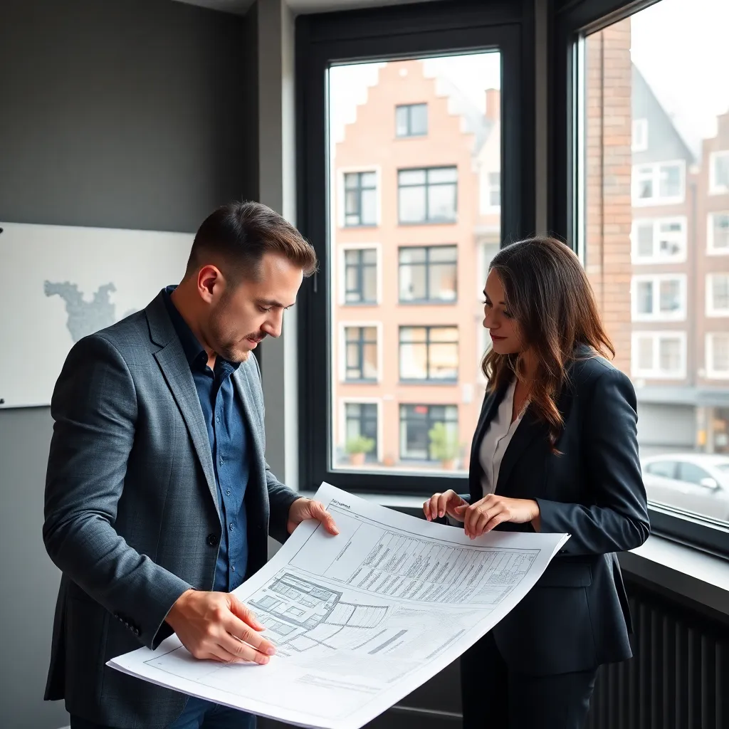 Nederlandse vastgoedinvesteerder bekijkt appartementen